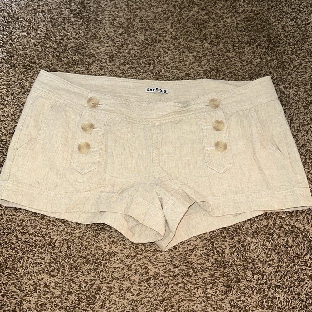 Express Linen/ Cotton Light Weight Shorts Size 12